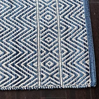 Tapis tissé à plat en coton chevrons Fabstyles pour salon, couloir, patio
