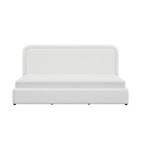 Better Homes & Gardens Juliet Full Boucle Platform Bed, Ivory