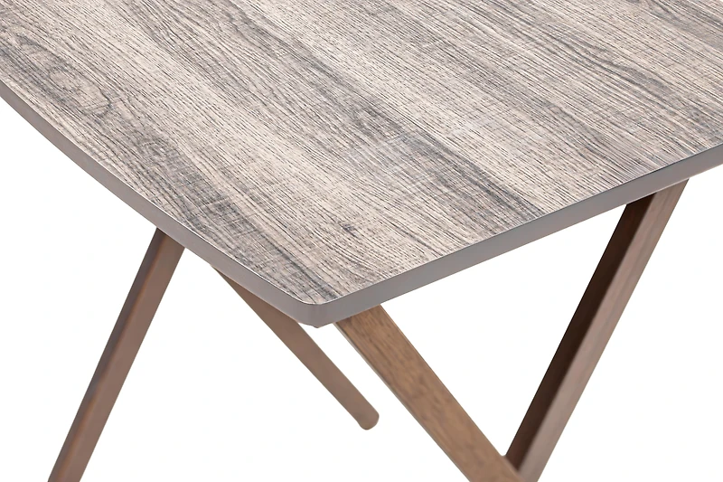 Mainstays Single Folding XL Oversized Tray Table Set, Rustic Gray
