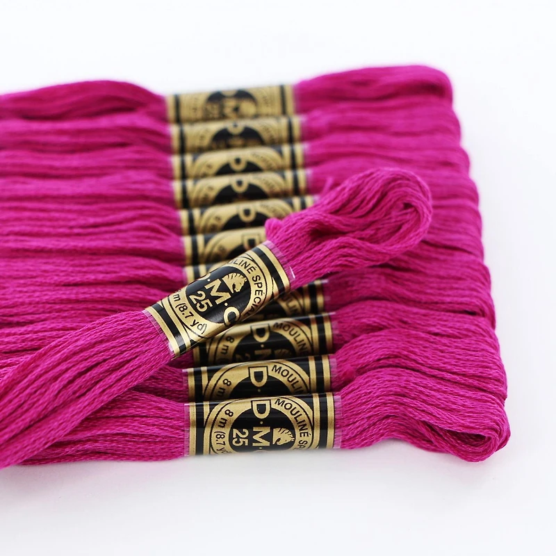 DMC Pink Cotton 6-Strand Embroidery Floss Skein, 8 m (8.7 yd)