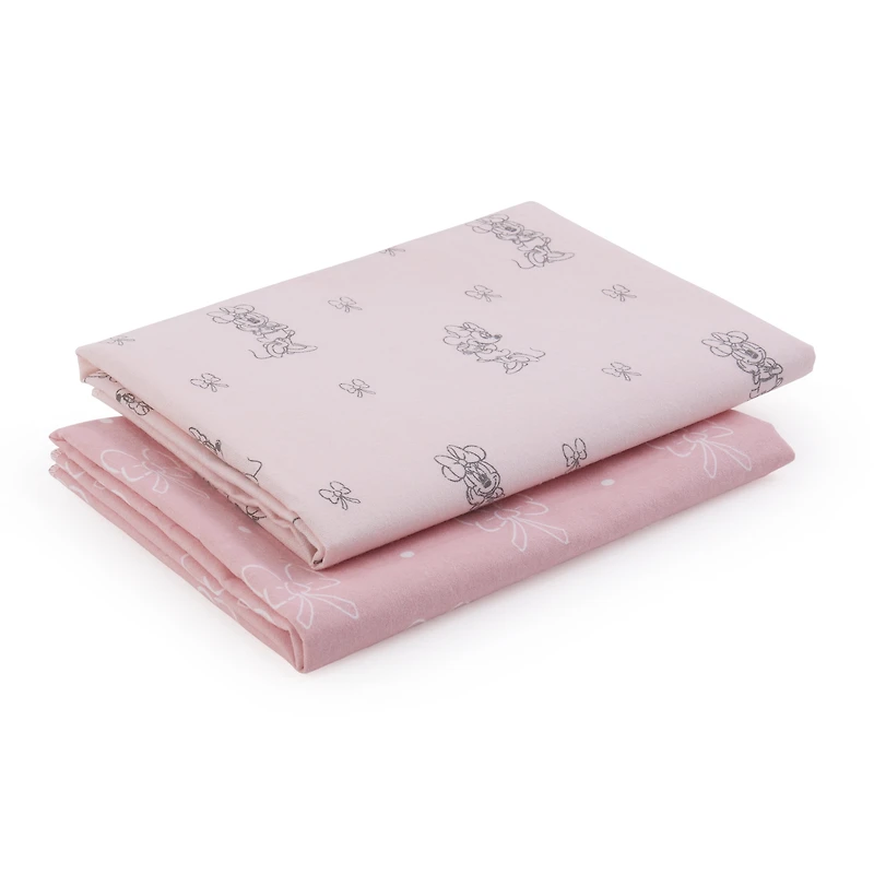 Minnie Mouse 2pk Cotton Flannel Receiving Blanket, Infant Girl, Pink