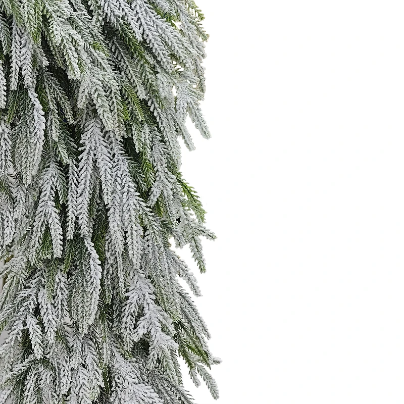 Holiday Time 9' Flocked Banff Christmas Garland, Green