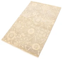 ECARPETGALLERY 5'1" x 8'0" Transitional Finest Oushak Hand-knotted Area Rug for Living Room, Dining Room and Bedroom in Grey