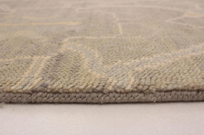 ECARPETGALLERY 5'1" x 8'0" Transitional Finest Oushak Hand-knotted Area Rug for Living Room, Dining Room and Bedroom in Grey