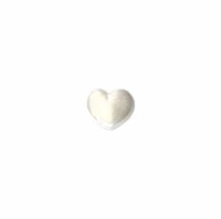 LA VOGUE Shank Button - Pearl-Coloured Heart, 15 mm (0.59 in)