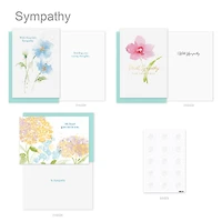 American Greetings - Assortiment de 15 cartes de condoléances avec enveloppes et cachets (Nature en aquarelle)
