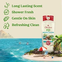 Old Spice Men's Body Wash, Fiji Scent, 24/7 Shower Fresh, Long Lasting Scent
