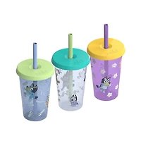Zak Designs Bluey 16,5oz Gobelet à Changement de Couleur 3pk