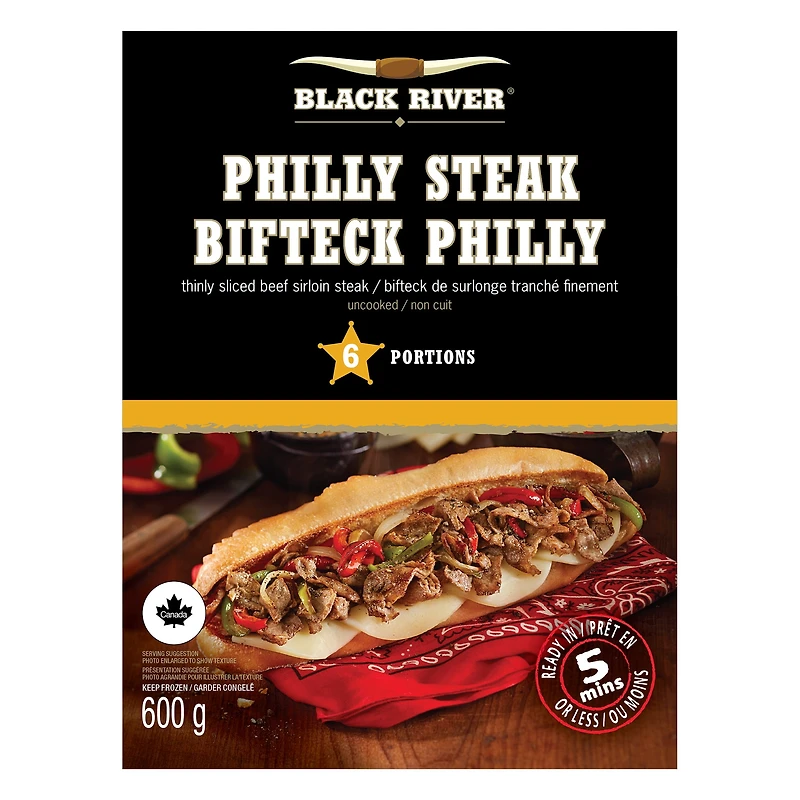Black River Philly Steaks, 600g