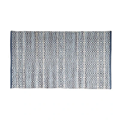 Fabstyles Herringbone Cotton Flat Weave Area Rug for Living Room, Hallway