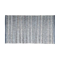 Fabstyles Herringbone Cotton Flat Weave Area Rug for Living Room, Hallway