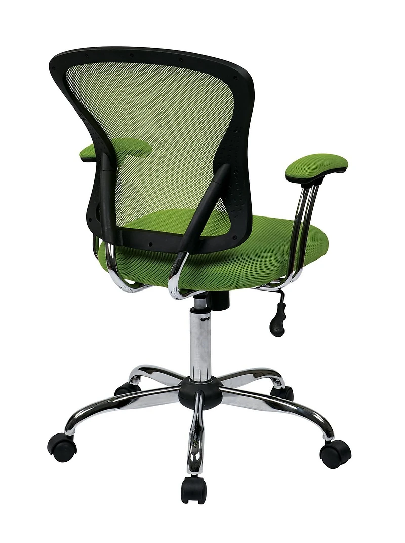 Juliana Task Chair with Green Mesh Fabric Seat