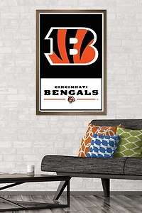 NFL Cincinnati Bengals - Logo 21 Wall Poster with Magnetic Frame, 22.375" x 34"