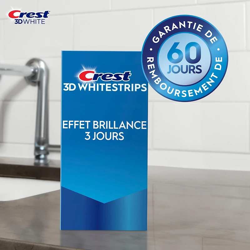 Crest 3DWhitestrips 3 Day Brightener At-Home Teeth Whitening Kit, 3 Treatments, Whiter Teeth in 3 Days
