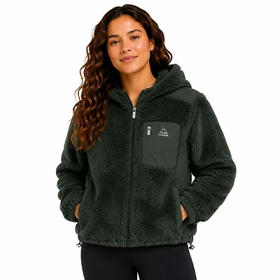 Molleton à capuchon en peluche Reebok pour femmes