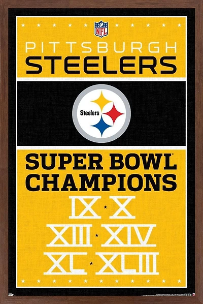 NFL Pittsburgh Steelers - Champions 13 Wall Poster, 22.375" x 34"
