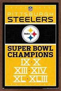 NFL Pittsburgh Steelers - Champions 13 Wall Poster, 22.375" x 34"