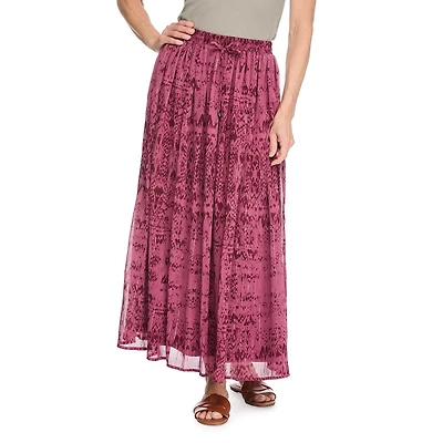 Jupe longue en mousseline Iyla pour femmes