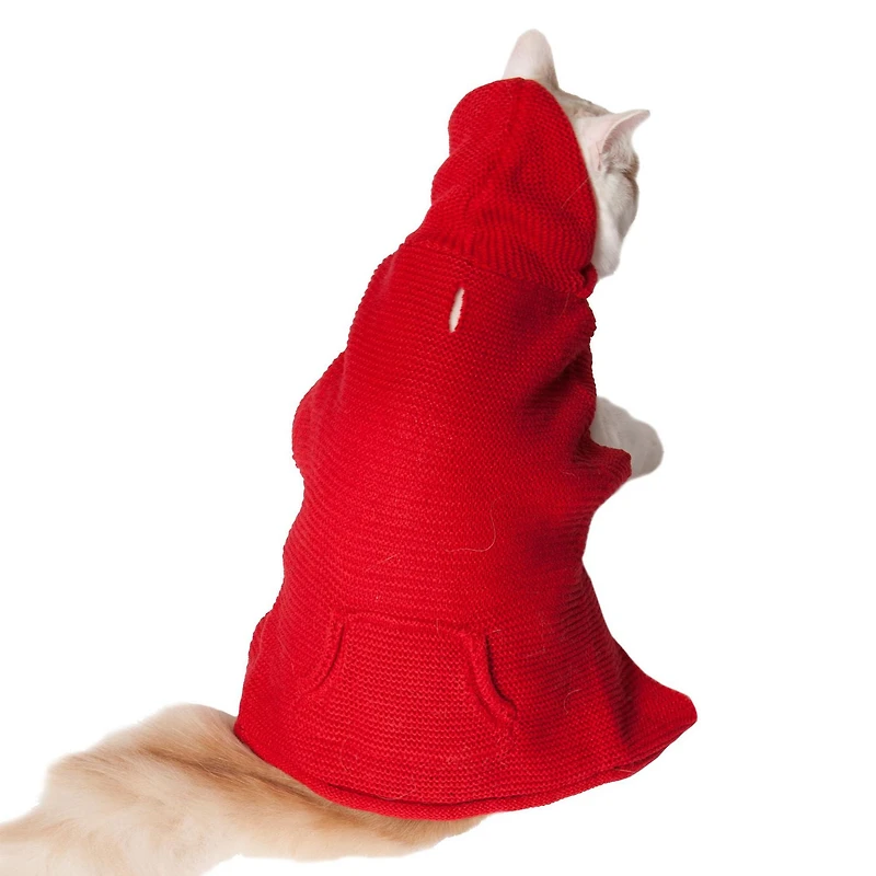 Holiday Time Red Hoodie with Pocket for dogs