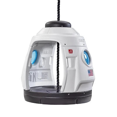 Step2 Space Capsule Swing pour enfants – Balançoire d'extérieur et cabane de jeu 2-en-1 – Siège-capsule fermé – Pour les 3 à 7 ans