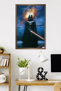 Star Wars: Saga - Vader in Space Wall Poster, 22.375" x 34" Framed