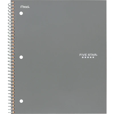 Five Star Cahier quadrillé 1 sujet 200 pages gris
