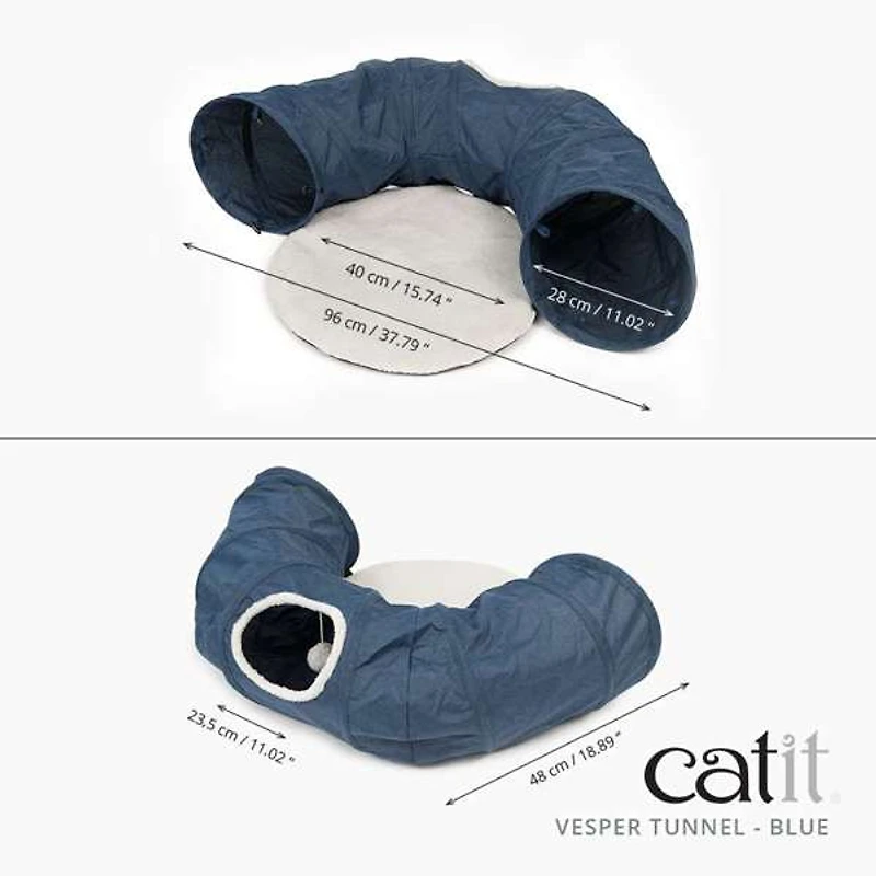 Catit Vesper Cat Tunnel, Blue