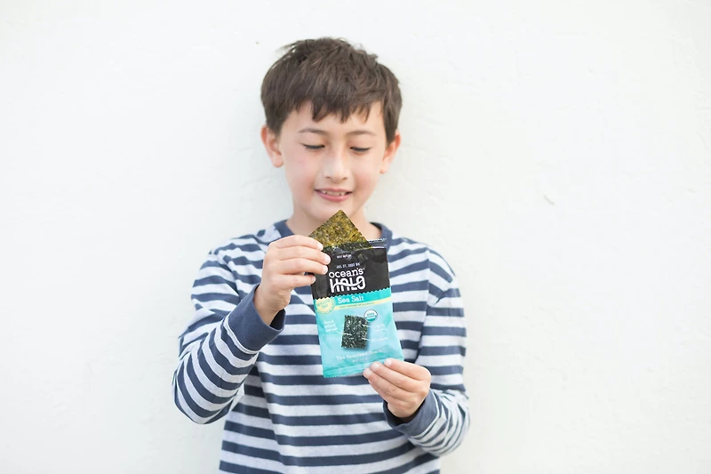 Ocean's Halo Organic 5-pack Sea Salt Seaweed Snack, Trayless Crispy Nori Snack, 4g Each