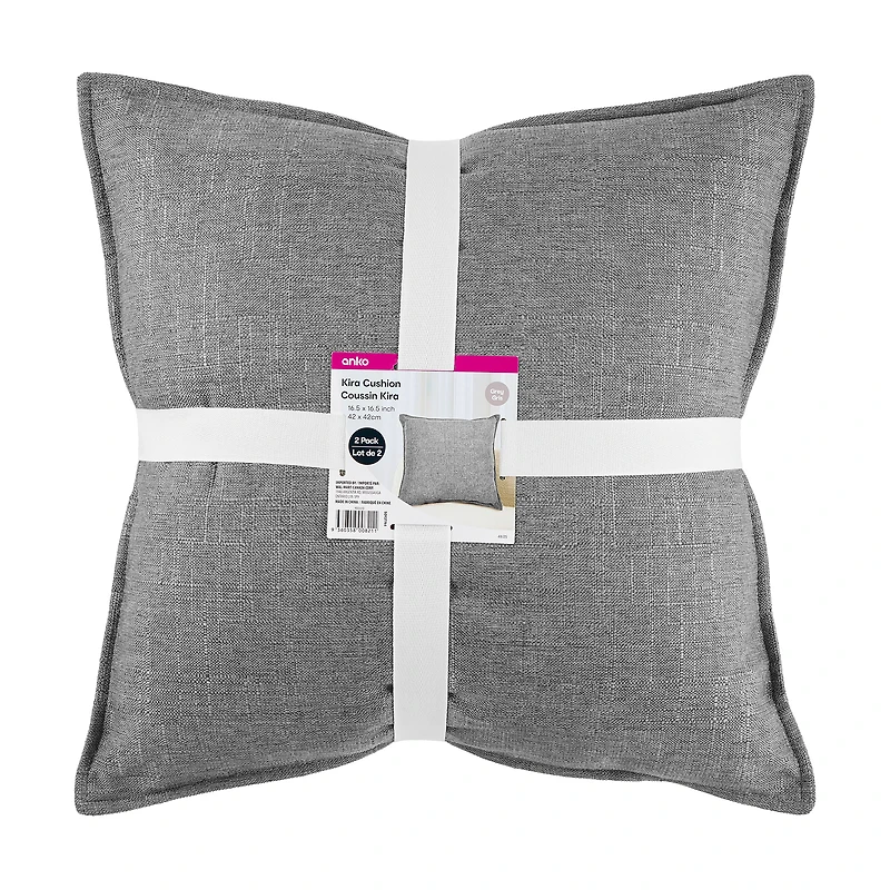 Pack de 2 Coussins Anko Kira Gris