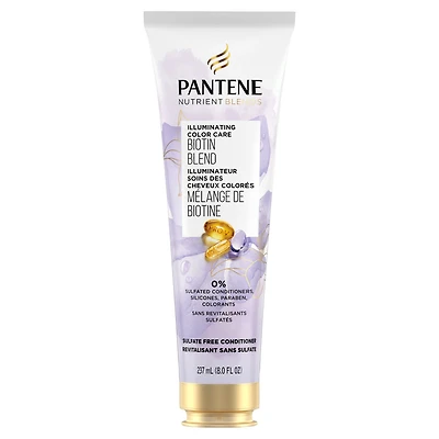 Pantene Sulfate Free Conditioner, Illuminating Hair Color with Biotin, Safe for Color Treated Hair, Nutrient Blends, 237 mL