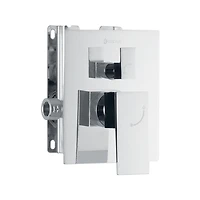 The akuaplus® 3-way diverter Pressure Balance Bath Shower Valve Set square with Magnetic Hand Shower 3 settings with Shower head, and Spout chrome finish