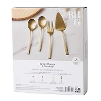 Better Homes and Gardens River Gold Satin 4-Piece Serve Set