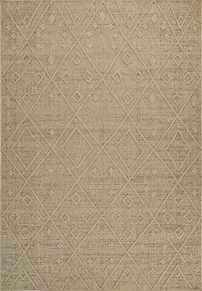 Tapis d'interieur exterieur abstrait Rug Branch Hogar, marron beige, bohème - Salon, chambre, salle a manger et cuisine