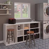 Huxton 2Pc Counter Stool Set Gray / Teak