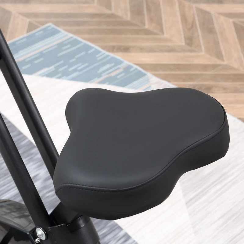 Soozier Vélo d'exercice pliable Vélo d'exercice stationnaire Vélo droit Cardio Workout Résistance à 8 niveaux