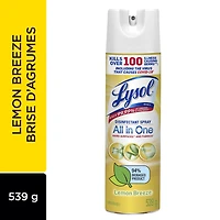 Lysol Disinfectant Spray, Lemon Breeze, Disinfect and Eliminate Odours on Hard Surfaces & Fabrics, 539 g