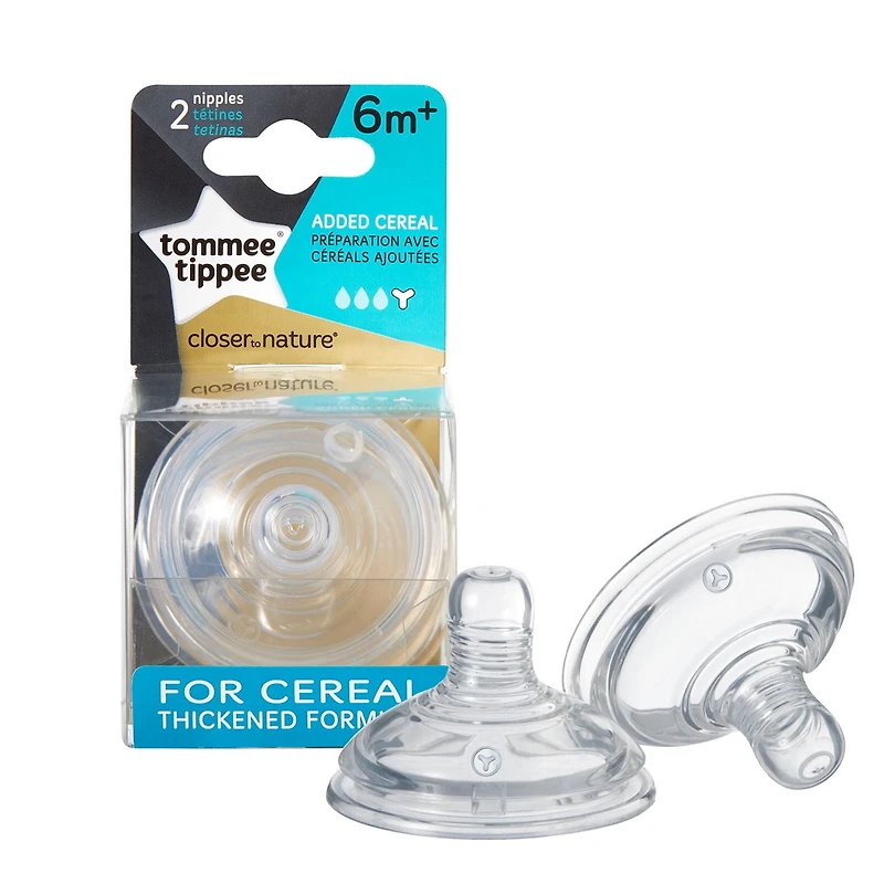 Tommee Tippee Closer to Nature Tétines pour Céréales Ajoutées
