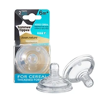 Tommee Tippee Closer to Nature Tétines pour Céréales Ajoutées