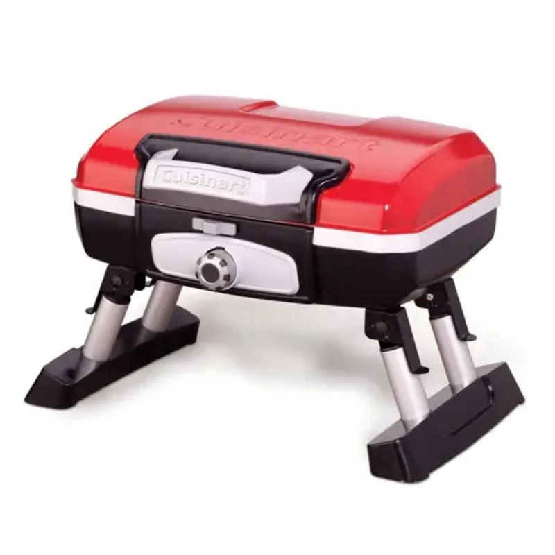 Cuisinart Petite Gourmet Portable Tabletop Gas Grill, Red