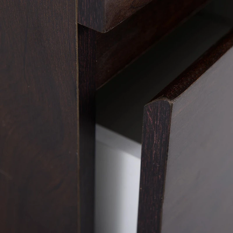 HOMETRENDS 2 Drawer Nightstand for Child, Teen, Adult, Walnut Finished