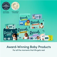 Rascals Premium Absorbent Baby Diapers, Size 6, Small Carton, 44 Count