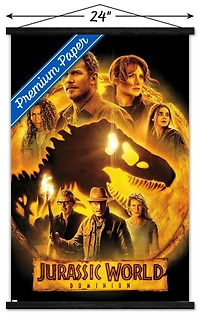 Jurassic World: Dominion - Group One Sheet Wall Poster, 14.725" x 22.375" Framed