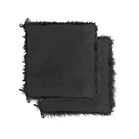 LAREDO FAUX FUR SEAT CUSHIONS 16" X 16" 2-PACK