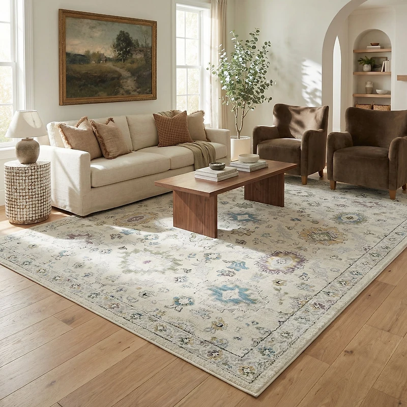 Rug Branch Nomad Classic Indoor Area Rug, Beige Cream, Boho - Living Room, Bedroom, Dining Room
