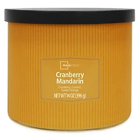 Mainstays 3-Wick Textured Wrapped Cranberry mandarin Scented Candle, 14 oz