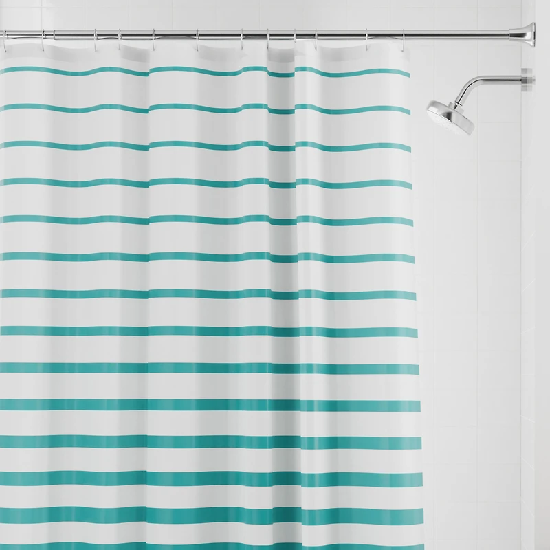 Mainstays Modern Stripe Waterproof PEVA Shower Curtain
