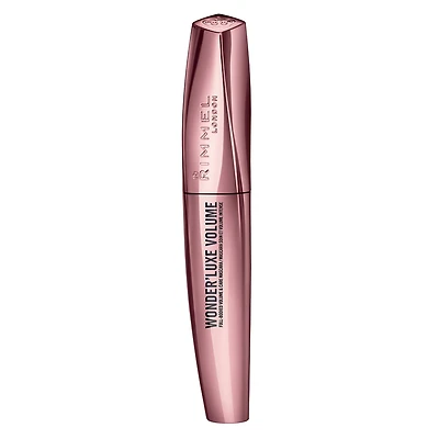 Rimmel Mascara Wonder'Luxe Volume Définit et infusé avec 4 huiles : Argan, Maracuja, Marula et Camélia, longue durée, 100% Sans Cruauté, Extreme Black