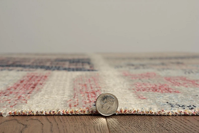 Tapis d'appoint Grand Zéro Giles ivoire & bleu de 3 pi x 5 pi