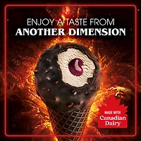 DRUMSTICK Stranger Things Frozen Dessert Cones, Canadian Dairy & No Artificial Colours, 4 x 125 ml