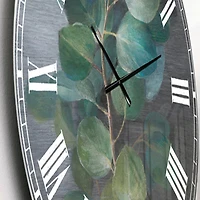 Designart 'Fresh leaves I' Farmhouse wall clock